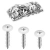 Wisyurt White Screws Off, White Sheet Metal, Thread, Round Head,