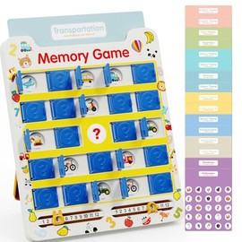 Juego de Memoria de Emparejamiento para Niños de 3, 4, 5, 6, 7, 8 Años, Juguete de Viaje para Niños y Niñas, Juegos de Mesa para 4-6, Esenciales de Viaje para Pequeños, Actividad para Avión/Coche