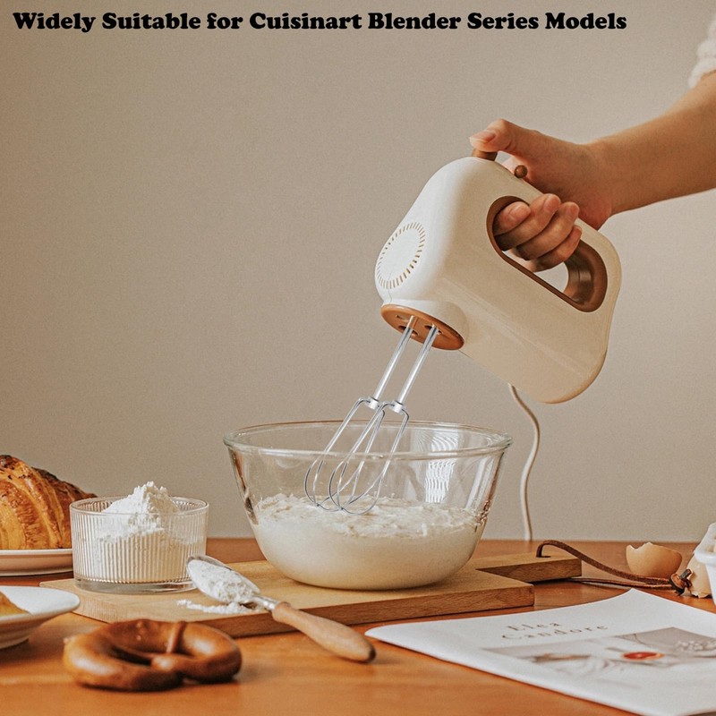 4Pcs Hand Mixer Attachments for Cuisinart, Stainless Steel Hand Mixer