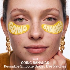 Going Bananas Reusable Silicone Under Eye Patches, Standard, 2 Pairs