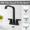 GBBNE Bathroom Faucet 4 Inch Centerset 3 Hole,Double Handle Faucet