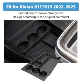 VTVWNM Central control lower storage box for Rivian R1T R1S 2022 2023 2024 2025 Organizer Tray Interior Accessories
