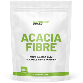 Nutrition Freak Acacia Fibre Powder - 100% Acacia Powder for Gut Health, Digestion & Microbiome Support, Soluble Prebiotic Fibre, UK-Made Fibre Supplement | 180 g (30 Servings)