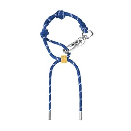 FREELYVE Cute Rope Keychain for Women Initial Letter Bag Charm Carabiner Knot Lanyard Keyring for Handbag Christmas Gifts,Navy,J