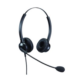 Affordable Double Ear Noise Cancelling Office/Call Centre Headset With U10P-S Bottom Cable For Yealink SIP-T19P T20P T21P T22P T26P T28P T32G T41P T38G T42G T46G T48G, Snom and Grandstream IP Phone