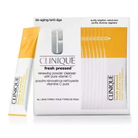 Clinique Fresh Pressed Renewing Powder Cleanser w/Pure Vitamin C 28 CT/0.5g NIB