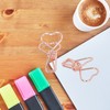 100 Pcs Binder Clips Hollow Heart Shape Strong Clamping Force