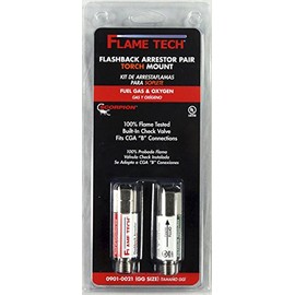 FlameTech 0901-0021 Torch Mounted Flashback Arrestor Set, Oxy/Fuel, 9/16" Class B, Tested in The USA