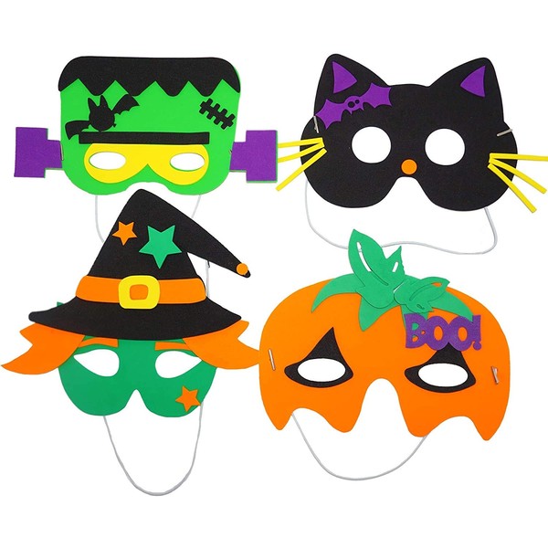 4E's Novelty Halloween Crafts for Kids 24 Pack, Self Adhesive