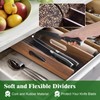 Enoking Knife Drawer Organizer Insert, In Drawer Knife Block, Acacia