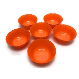 Mintra Home Curly Collection (5in Small Bowl - 6pk, Orange)