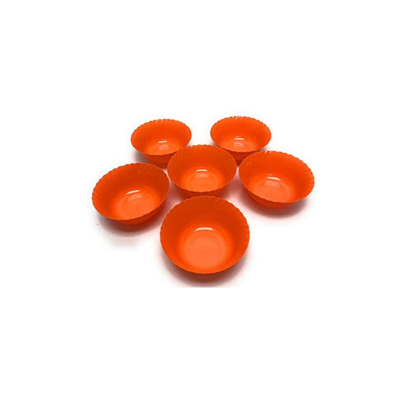 Mintra Home Curly Collection (5in Small Bowl - 6pk, Orange)