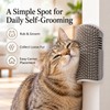 Wall Corner Cat Grooming Brush for Self-Grooming – Curved Massage