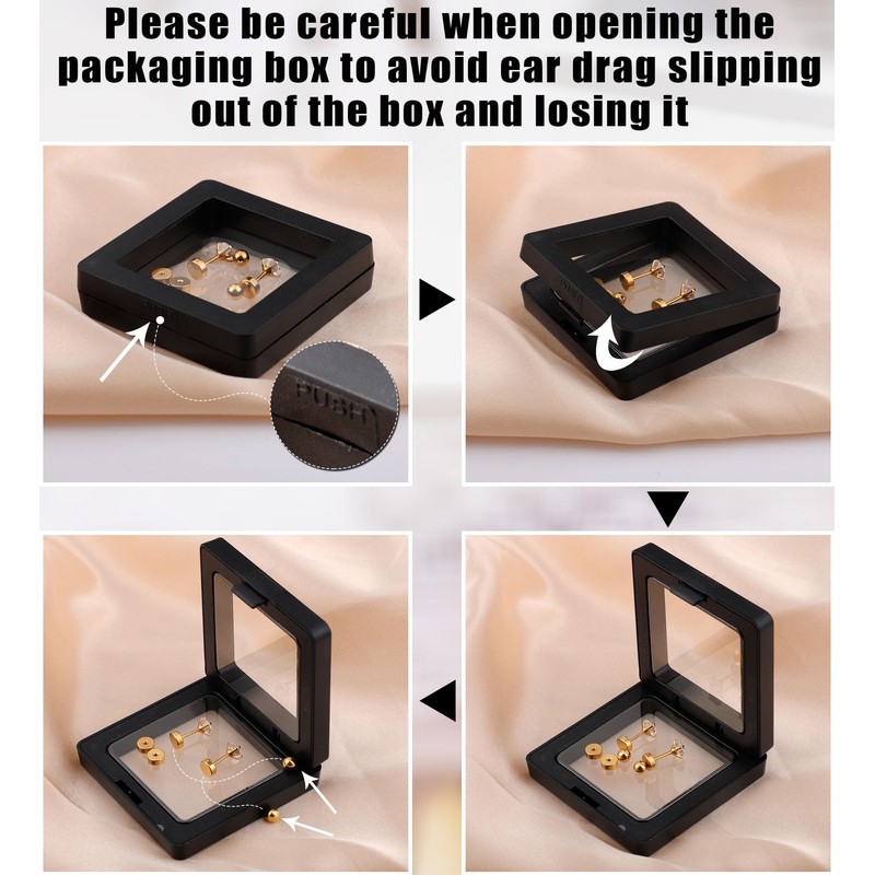 Enticera G23 Titanium Earrings for Sensitive Skin Flatback 5A+AB Cubic