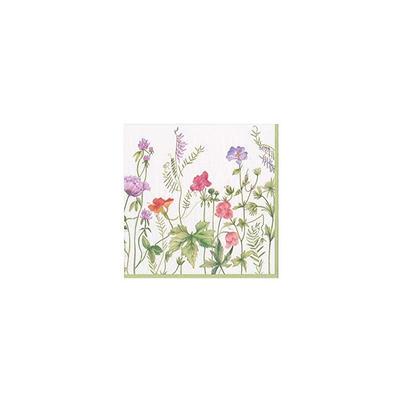 Caspari French Floral Paper Cocktail Napkins - 20 Per Package