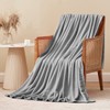 Aisbo Fleece Blanket Grey Throw - Versatile Soft Warm Blanket