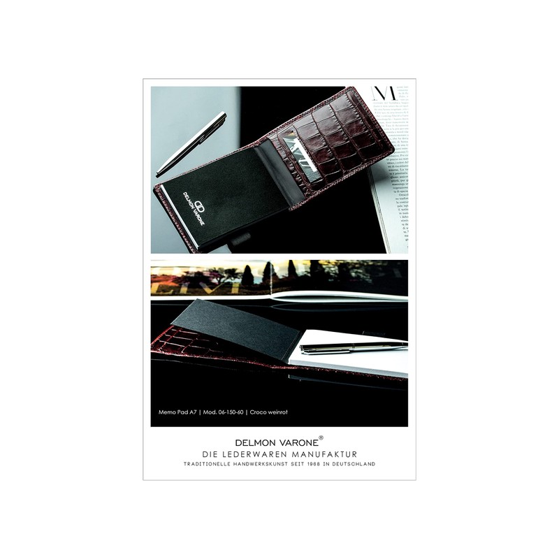 DELMON VARONE - Notepad Case DIN A7 Including 2 x