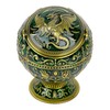 Dragon Ashtray with Lid – Jade Green Gold Zinc Alloy