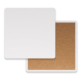Zilphoba 20pcs 4''x4'' Ceramic Tiles for Crafts, Blank Ceramic Coaster for Craft, White Unglazed Tile with Cork Backing Pad for Painting, Alcohol Ink, Acrylic Pouring, DIY