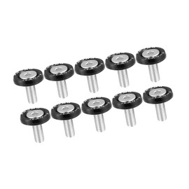 REPAIROCK 10pcs Fender Washer Bumper Washer M6 Bolts Engine Bay Dress Up Kit Aluminum Black Auto Replacement Parts