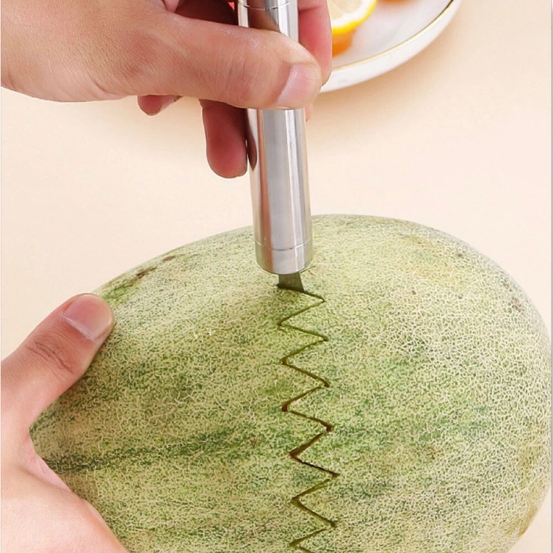 Unbranded 2PCS Stainless Steel Watermelon Fruit Cutter Slicer + Baller