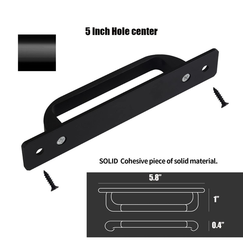 Westablize 2 Pack 5 Inch 128 mm Matte Black Square