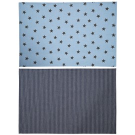 Perfect for School Desks, Set of 2, 15.7 inches (40 cm), 23.6 inches (60 cm), 100% Cotton, Made in Japan, Large, Kids, Boys, Stars, Blue, Hickory, Navy