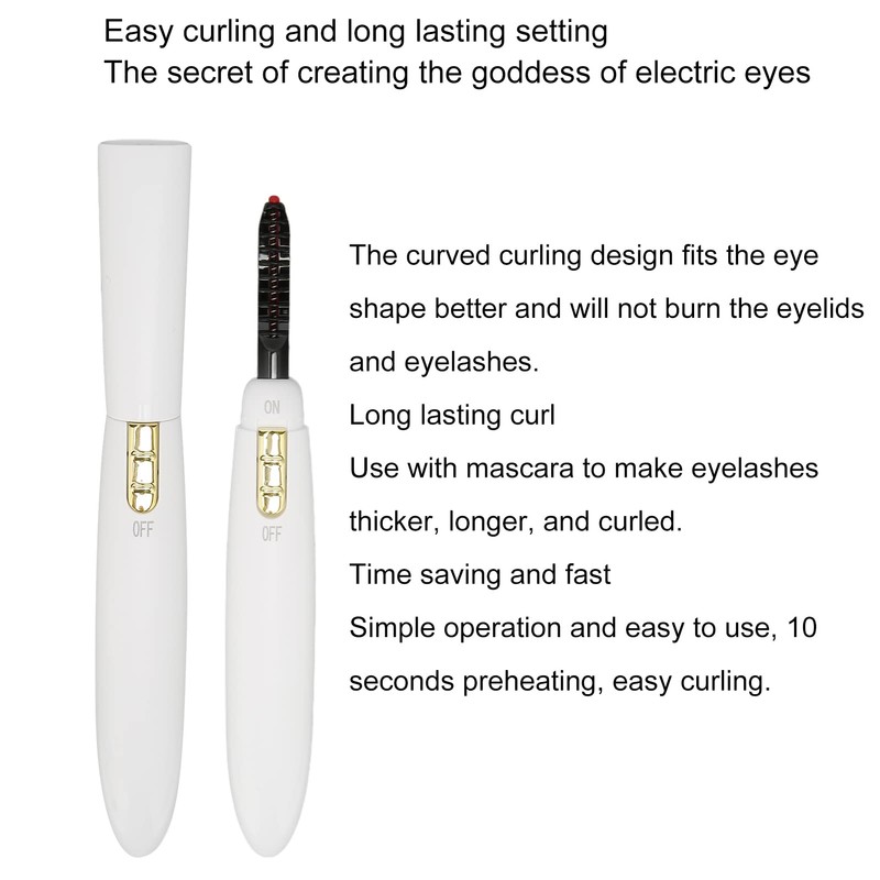 Heated Eyelash Curler, Electric Eyelash Curler, Heatable Eyelash Curler, Durable