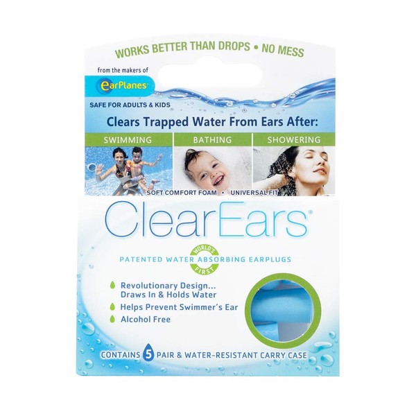 ClearEars® Water Removing Earplugs 3 Pack Value Pack (30 Count)