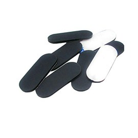 1" x 2 1/2" Oval Rubber Feet Self Adhesive - Black Rubber Feet Self Stick Bumper Pads Black Rubber Bumpers Self Adhesive Rubber Spacer Adhesive Rubber Feet for Electronics, Music Equipment (12)