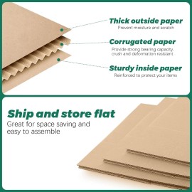 MBC MAT BOARD CENTER Mat Board Center, 9x6x4 Inches Shipping Boxes for Mailing Moving Packaging, 2...