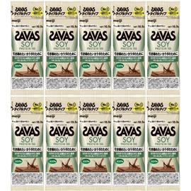 Zaba Trial Soy Protein 100, 4 Types of Vitamins, Cocoa Flavor, Set of 10