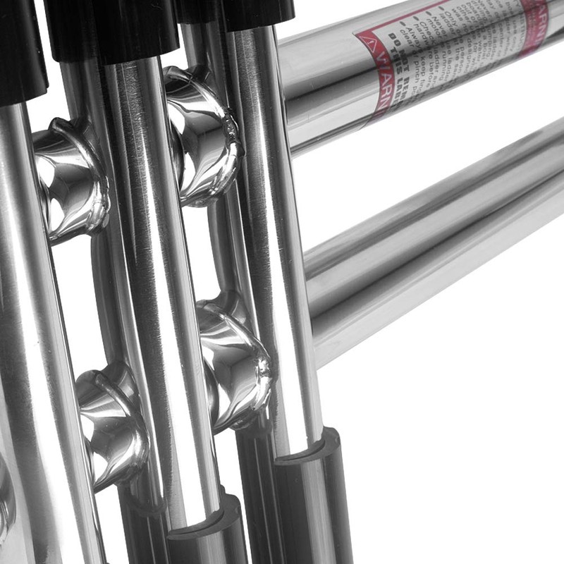 Hoffen 4 Steps Ladder Stainless Sport/Diver Ladder Dual Vertical Telescoping
