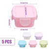 TULEBOLIAN 5pcs 60ml Small Food Containers With Lids,Stackable Containers,Colorful,Airtight Meal