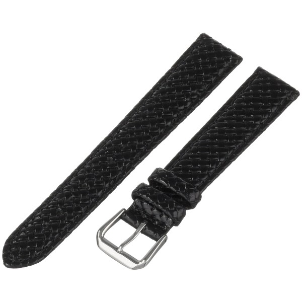 Hadley-Roma Men's 18mm Leather Watch Strap, Color:Black (Model: MSM843RA-180)