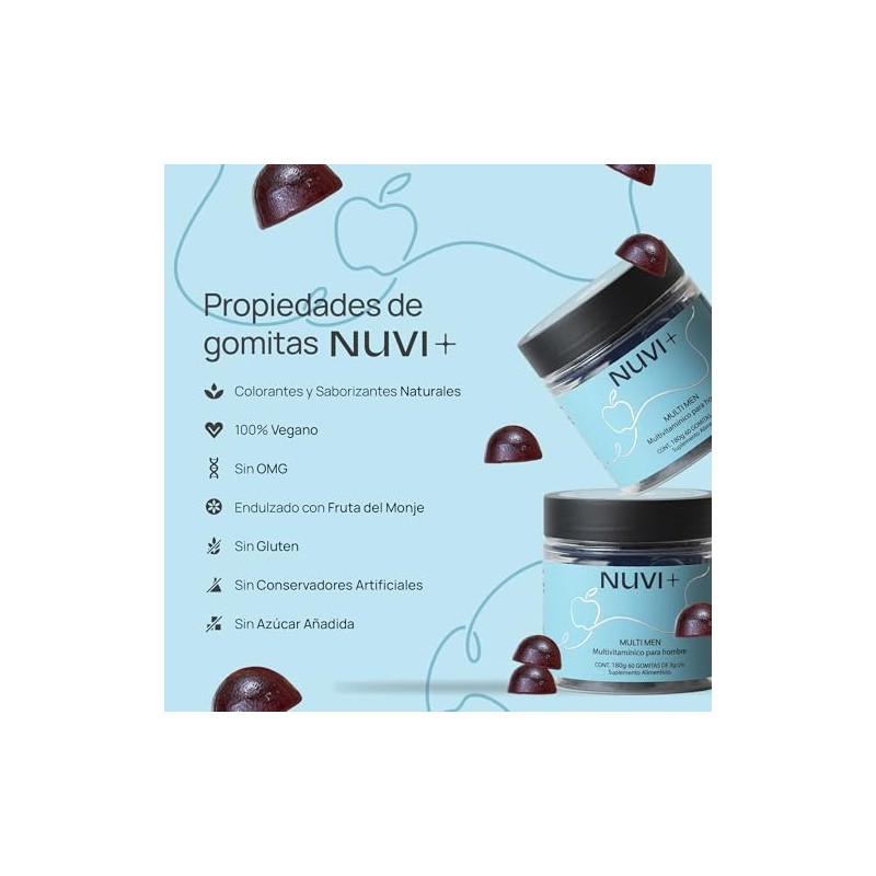 NUVI+ Multivitamínico en gomita para hombre | Con ingredientes precursores