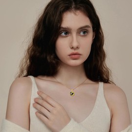 AHTAMOS Dolphin Necklace 14K Gold Plated Dolphin Blue Sandstone Necklace for Women 925 Sterling Silver Dainty Dolphin Jewelry for Women Mother's Day