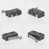 12-Pack Micro Limit Switch with Curved Hinge Lever, Momentary Snap-in