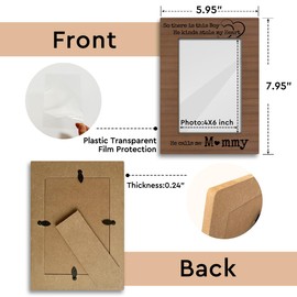 So There Is This Boy He Kinda Stole My Heart He Calls Me Mommy Wood Photo Frame for Mother And Son Gifts Mom Picture Frame for Mothers Day Wood Desk Picture Frames for mom gifts from son - JRM807