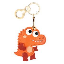 Leather Keychain Holder Case Compatible with AirTag,Cute Protective Cover with Keyring,Anti-Scratch Finder GPS Tracker Case for Wallet Keys,Bag,Pets(Crocodile D)
