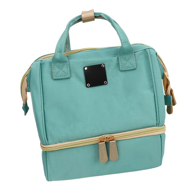 Double Layer Breastmilk Backpack Nylon and PEVA Smooth Zipper 11L