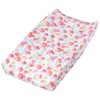 HonestBaby Girls Organic Cotton Changing Pad Cover, Rose Blossom, One