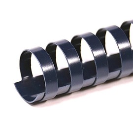 TruBind 25mm (1 in.) Comb Binding Spines | 11 in. Length for Letter Size or Smaller Projects | Standard 19-Ring Rectangular Holes | Navy | 200 Sheet Binding Capacity | 50 Pack