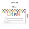 KONKAVA 50 Multicolor Play Date Cards, 3.5" x 2"