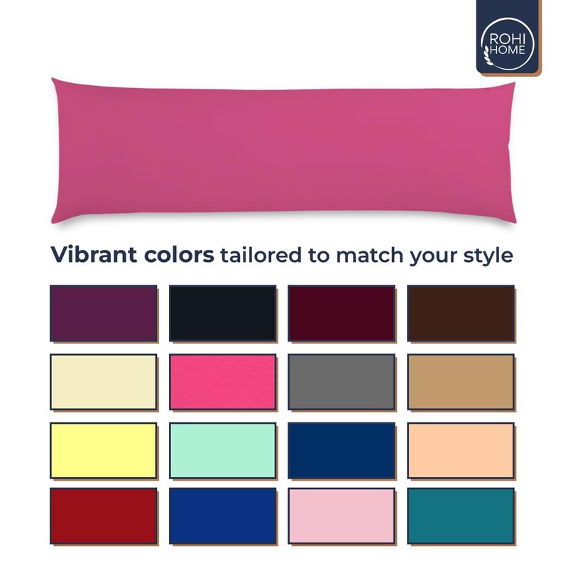 Rohi Bolster Pillow Cases - Soft Polycotton Body Pillow Cover