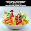 32 Pieces Fruit Picks, Cute Cartoon Toothpicks, Flower Ladybird Fruit