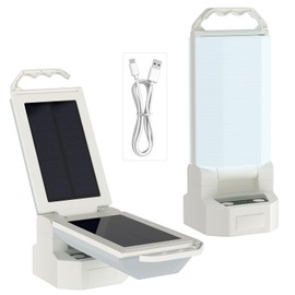 SoulBay Campinglampe, Solar USB-C Aufladbar Camping Lampe, Outdoor Wasserdichte Dimmbar Hängende LED Camping Licht Laterne für Zelt Tisch Camp Wandern, Faltbar & Tragbar, 4 Lichtmodi, 36 Stunden