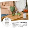 BIUDECO 4pcs Kitchen Glass Spice Jars Transparent Seasoning Containers for