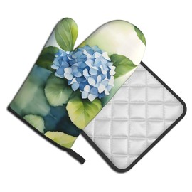 YYHWHJDE Hydrangea Watercolor Pattern Quality Oven Mitts and Pot Holders Sets of 2 Kitchen Baking Used to open pot lids in the kitchen