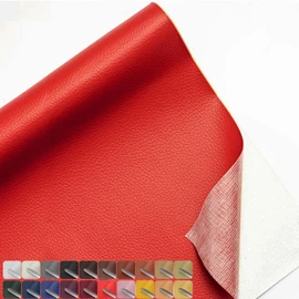 16 X 40 inch Self Adhesive Leather Repair Patch, Red Leather Repair Tape for Furniture, Adhesive Leather Patch for Car Seat Repair, Leather Repair Kit for Couch (Red)
